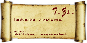 Tonhauser Zsuzsanna névjegykártya